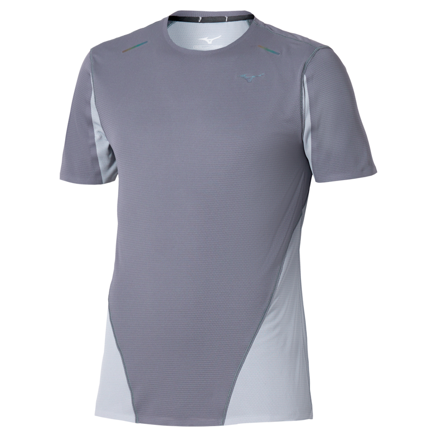 Mizuno Tech Light Dryaeroflow Short Sleeve Tee Odyssey Gray